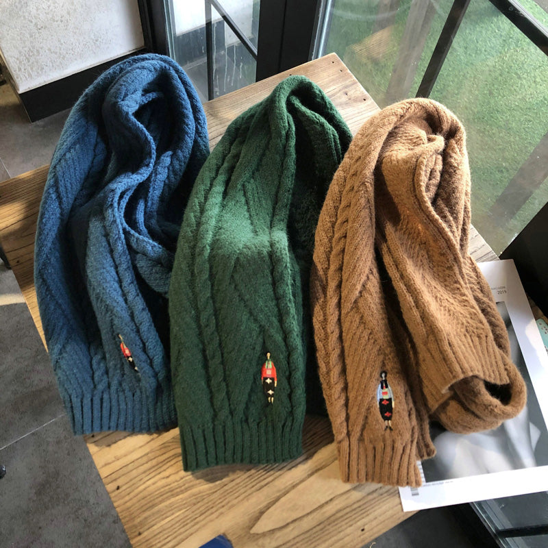 Dame All Match Tørklæde Dekorativ Varm Vestlig Stil Mode