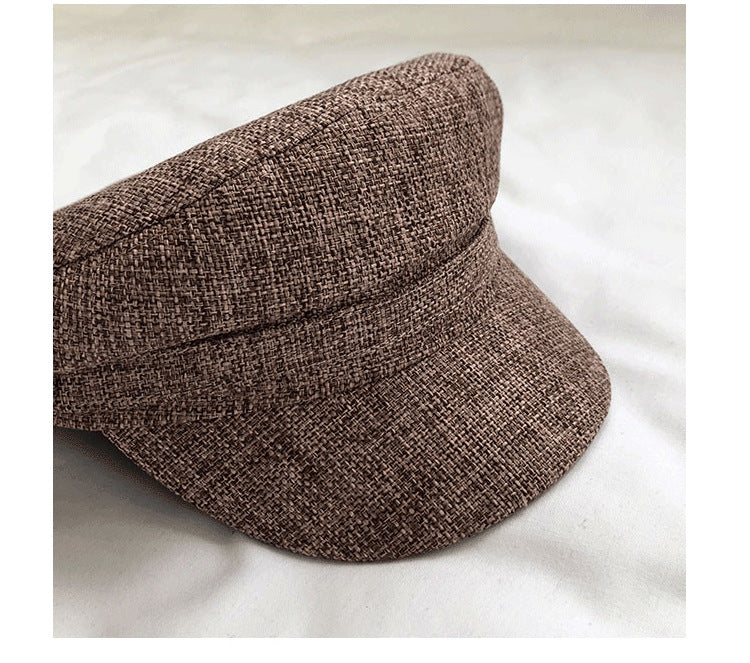 Women's Fashion Thin Linen Navy Hat