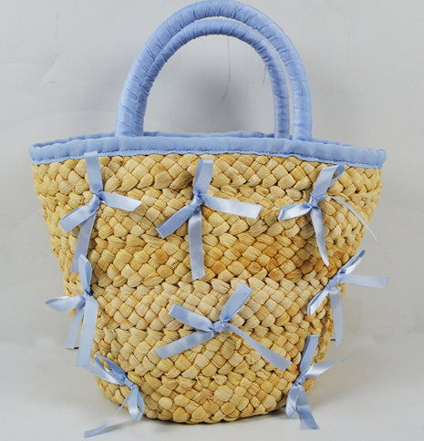Women's Versatile Corn Husk Diagonal Woven Bag