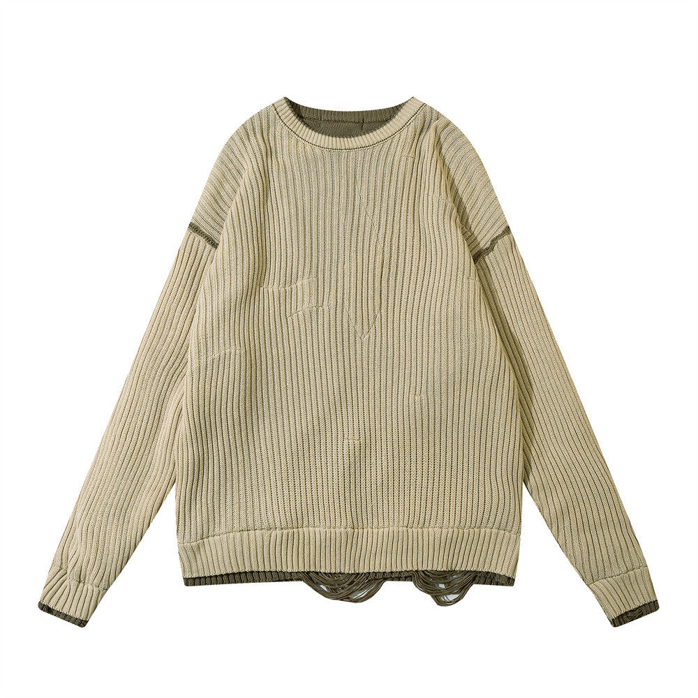 Relaxed Slouchy Round Neck Long Sleeve T-Shirt