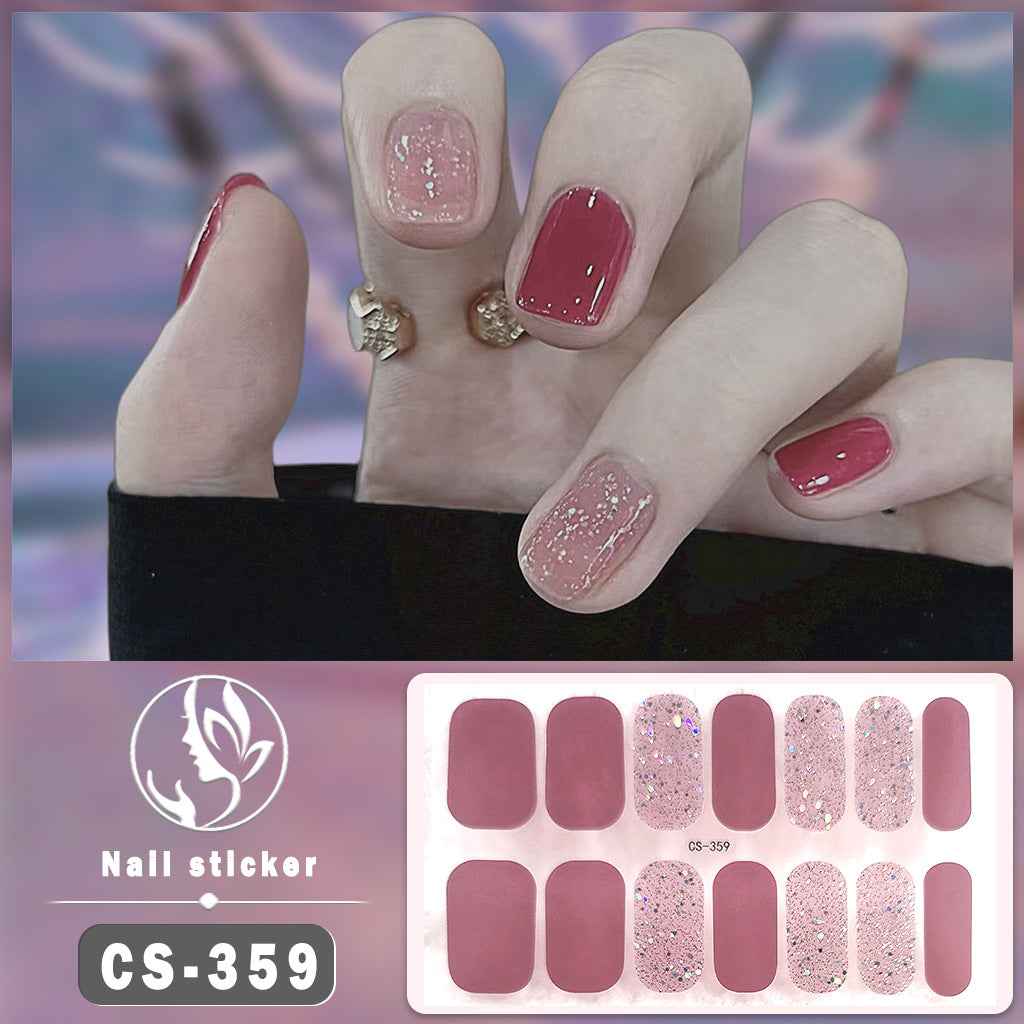Waterproof Solid Color Nail Art Nail Shaped Piece