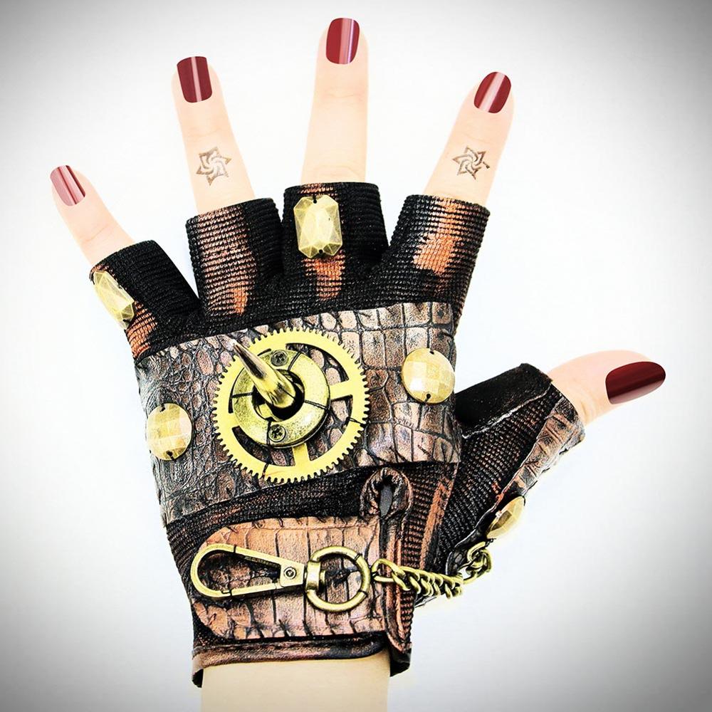 Steampunk Rock Lokomotiv Halvfingerhandsker Udendørs