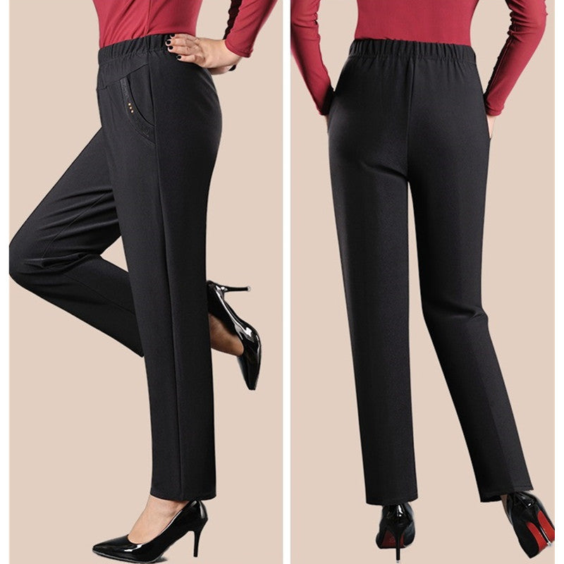 Women's Middle-aged And Elderly Spring And Autumn Trousers
