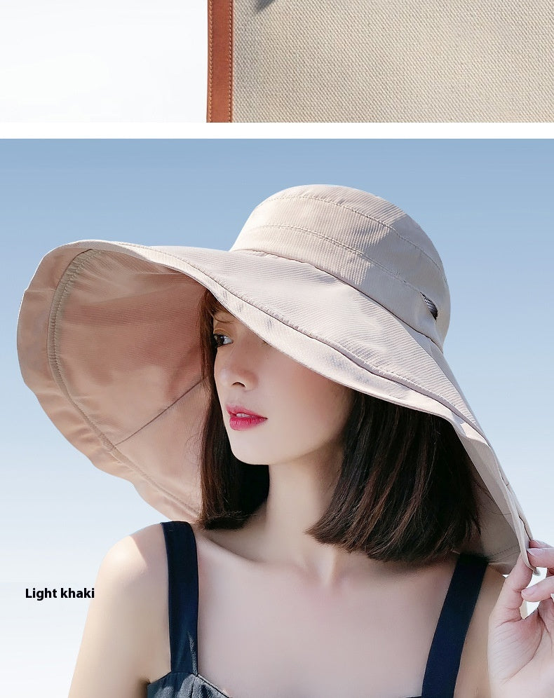 Wide Brim Neck Protection Protection Hat Female UV Protection Outdoor Big Brim Sun Hat
