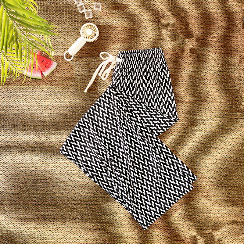 Summer Thin Section High Waist Drape Feeling Thin Dragging Mosquito-proof Pants