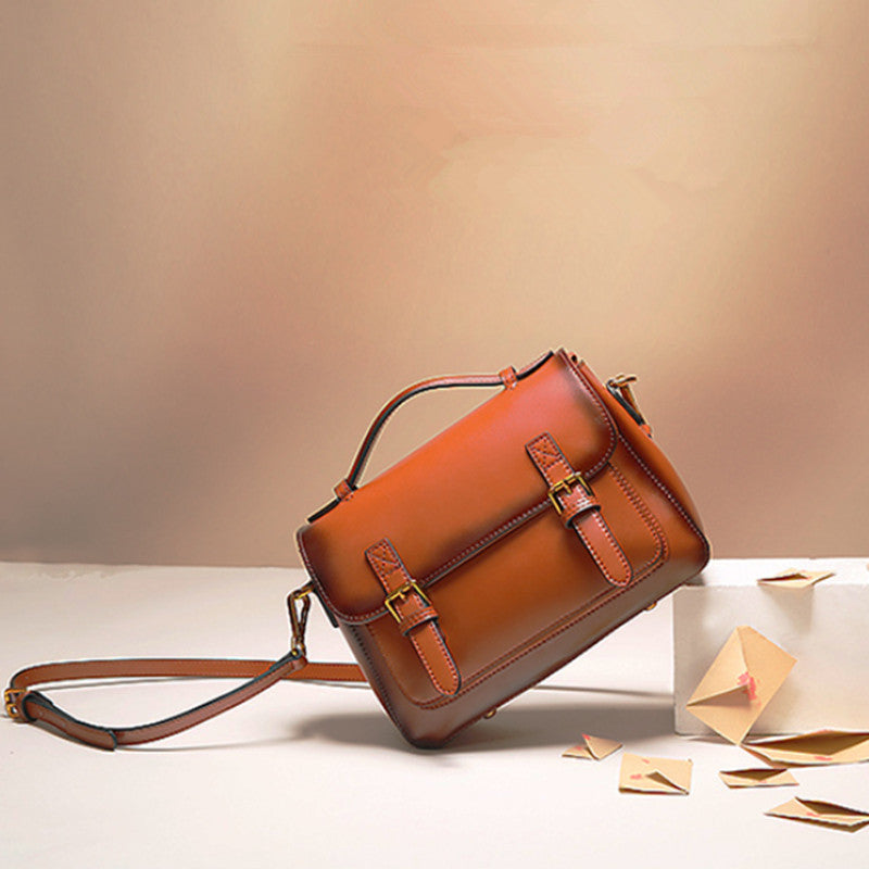 Trend Cowhide Messenger Handbag Women