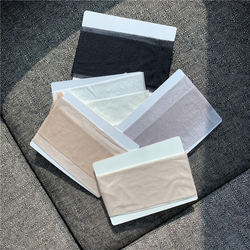 Micro-shimmering Transparent Pearly One-line Crotch Bottoming Socks