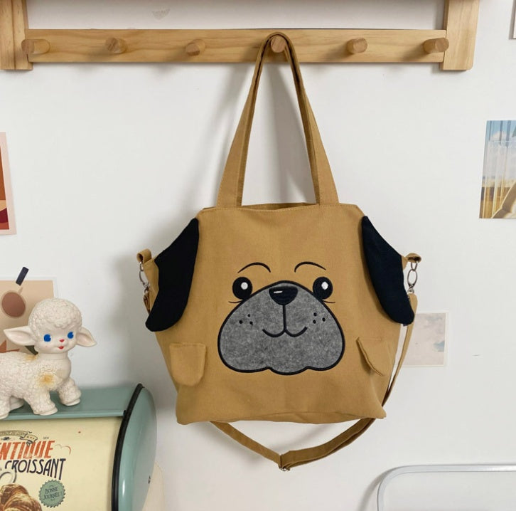 Cute Cartoon Stereo Ears Puppy Canvas