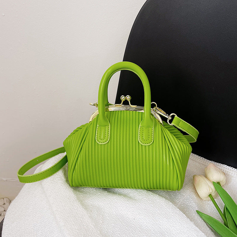 Women's New Fashion Popular Vertical Stripe Handbag Fashion Versatile