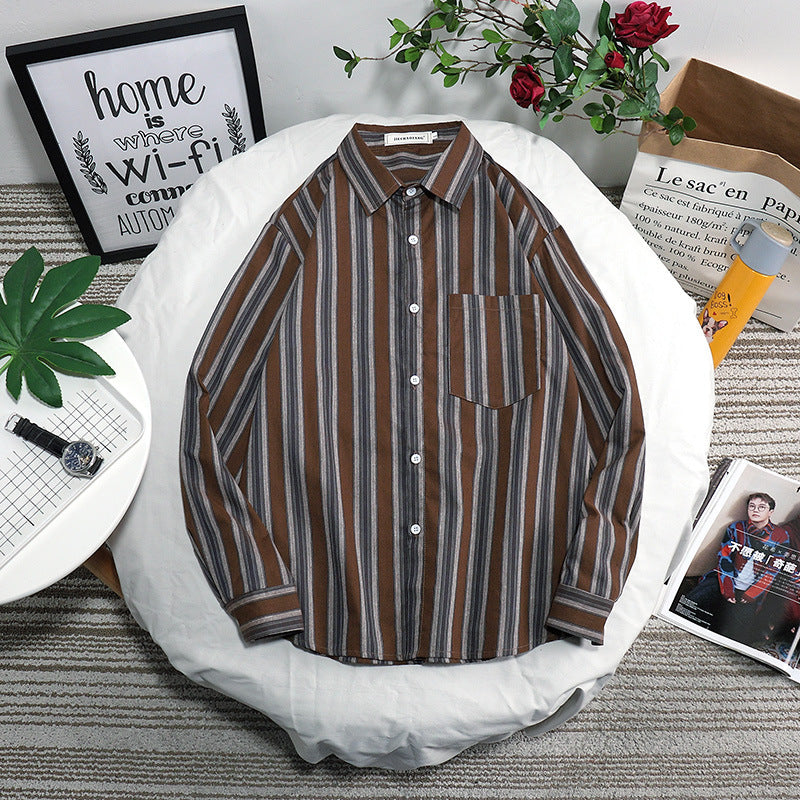 Men's Korean Style Jacket Loose Tide Brand Ins Lapel Shirt