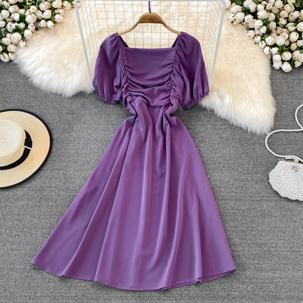 Summer Retro French-style Tangerine First-love Dress Forest-style Skirt