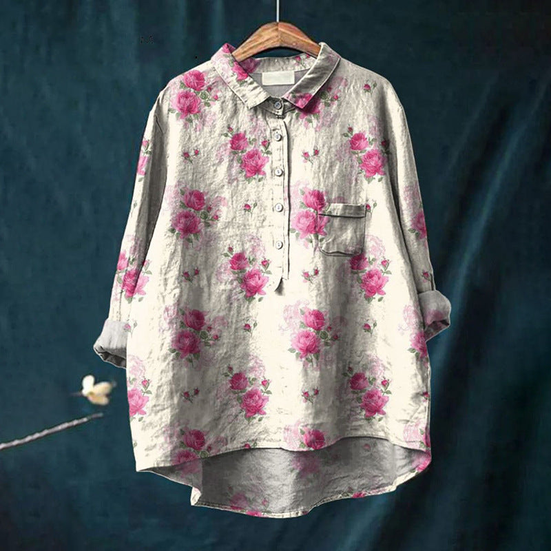 European And American Cardigan Style Women's Shirt