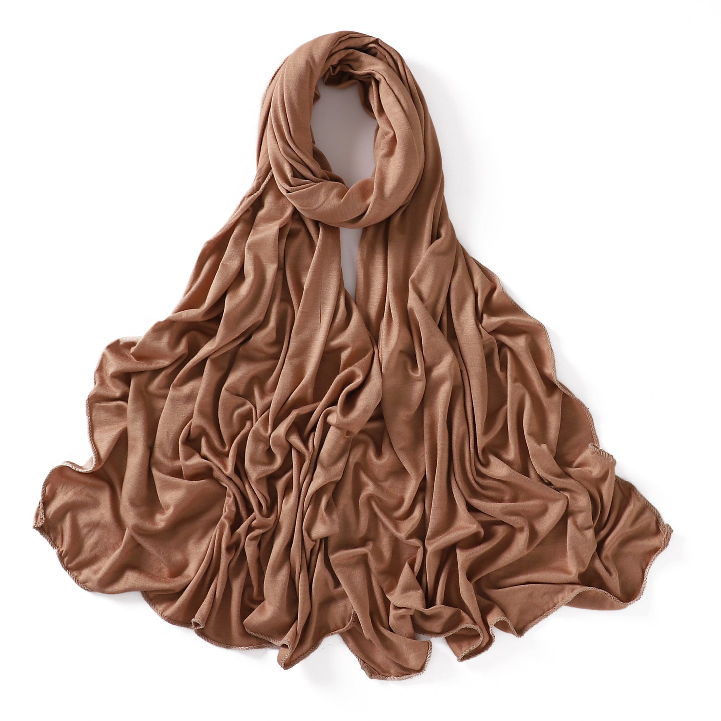 Colors Solid Color Modal Scarf Small Size Monochrome Jersey Veil Mercerized Cotton Scarf