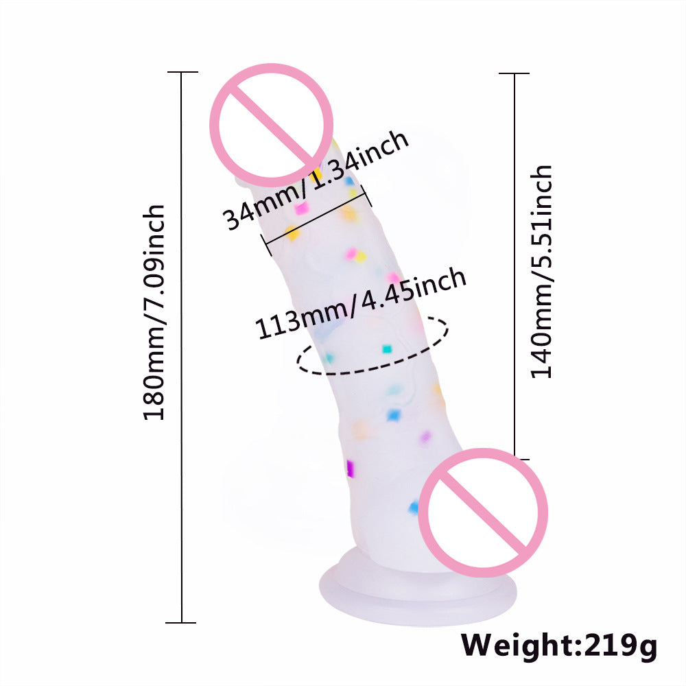 Confetti Color Particles High Transparent Jelly Crystal Rainbow Silicone