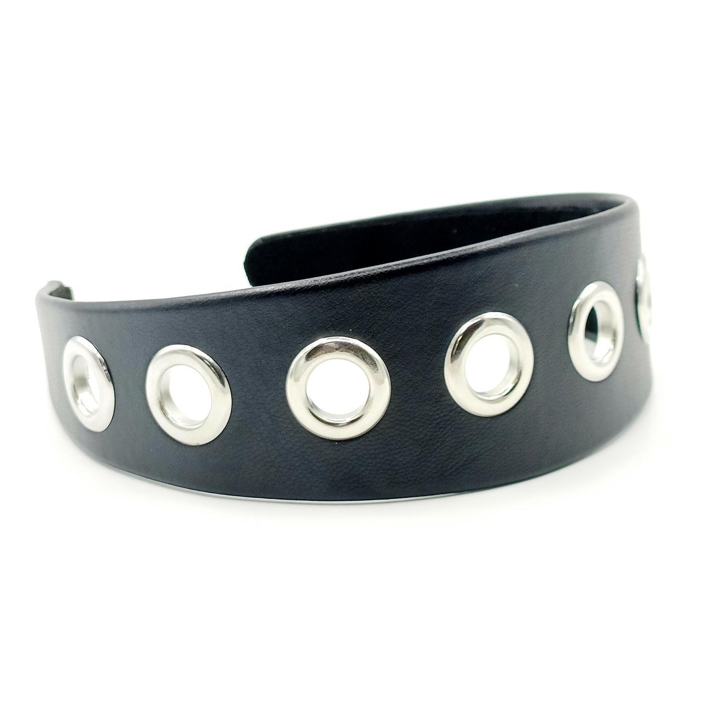 Fashion Large Rivet Punk Style Wide Version Personality Headband