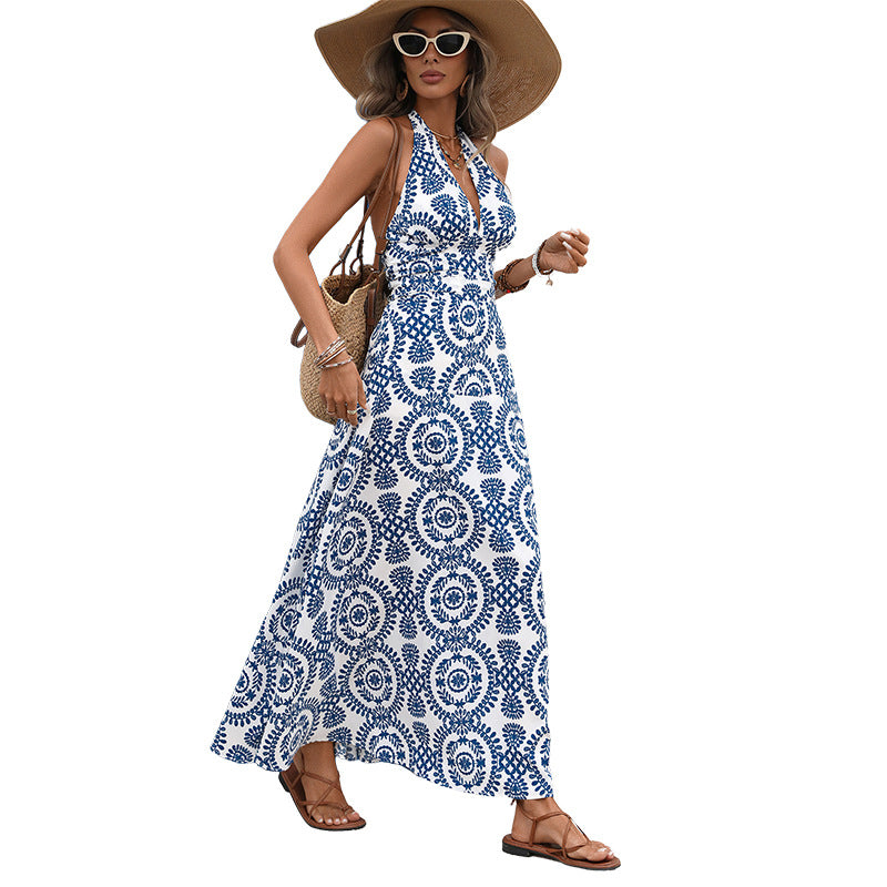 New Sleeveless Halter Dress