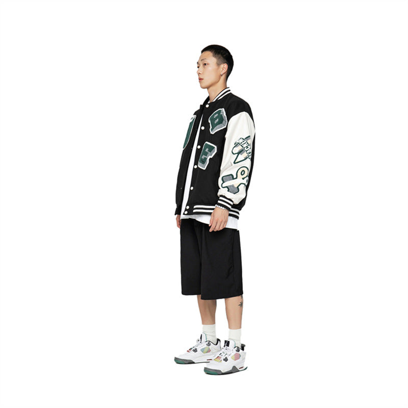 New Heavy Industry Embroidery Craft Casual Loose Trend Jacket