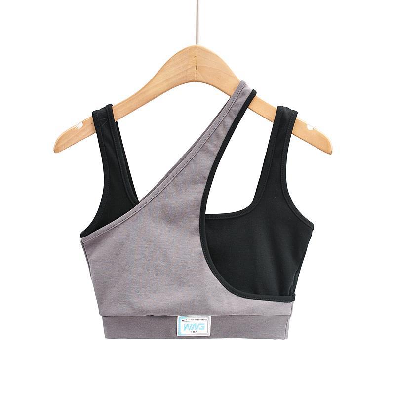 Women's Summer Contrast Color Stitching Irregular Suspenders