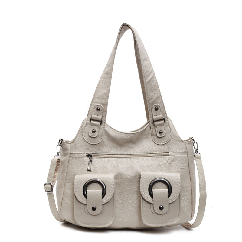 Women's Leather Vintage Sports Shoulder Bag