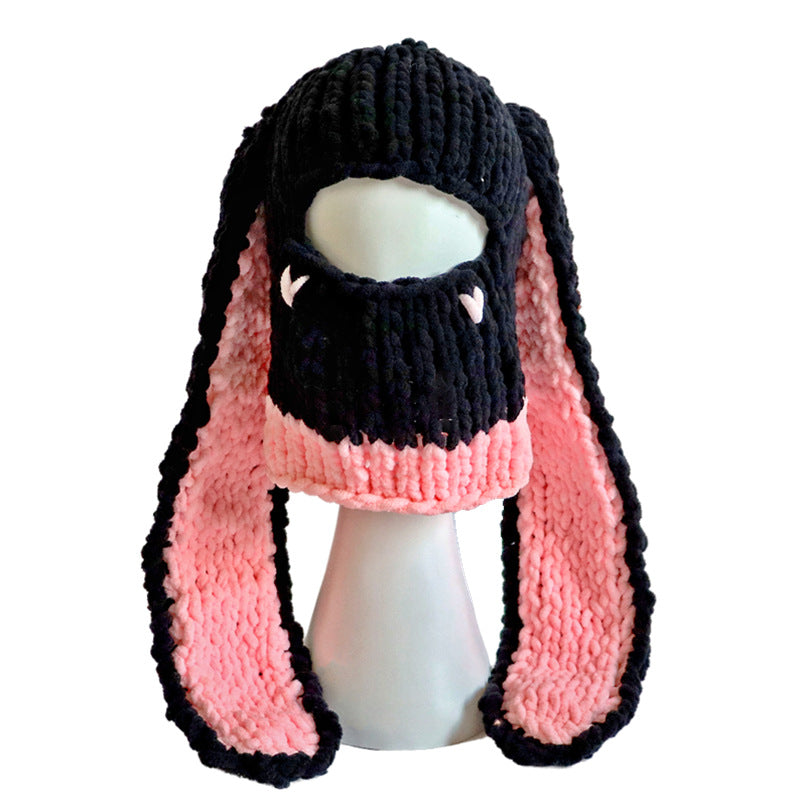 Big Rabbit Ear Woven Thickened Mask