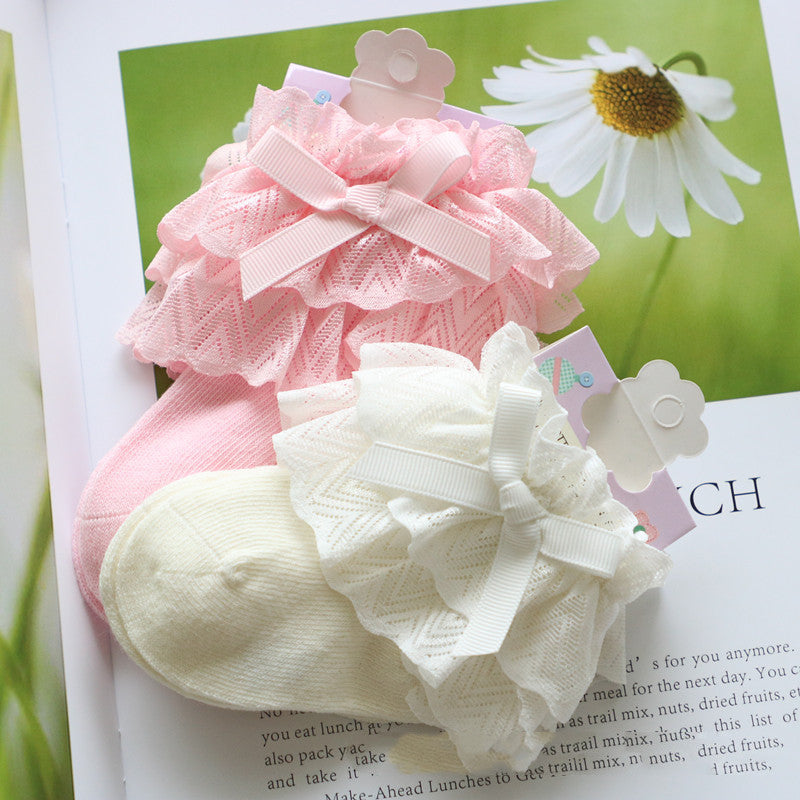 Boneless Baby Socks Lace Girls Princess