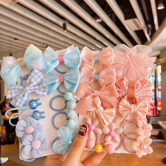 Children's Elastic Flower Baby Hair Ring Mesh Bow