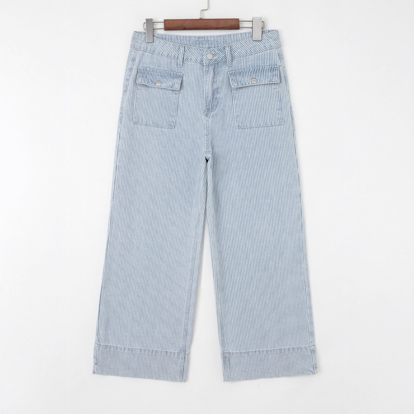 Women's Wide-leg Casual Loose Striped High-waisted Wide-leg Pants