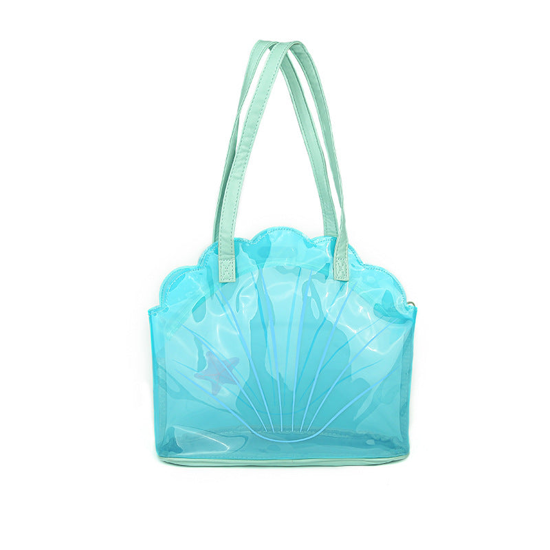 Summer Transparent Pvc Shell Shoulder Handbag