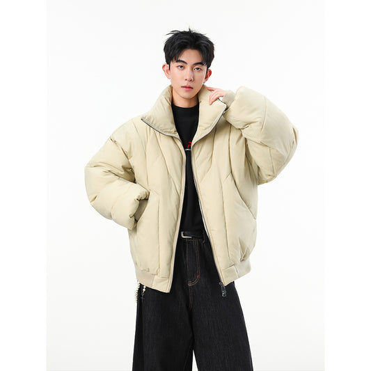 Mens High-neck Cotton Jacket Winter Short-style Streetwear