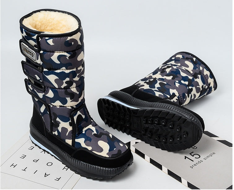 Casual Women's Plus Size High Tube Warm Cotton Shoes