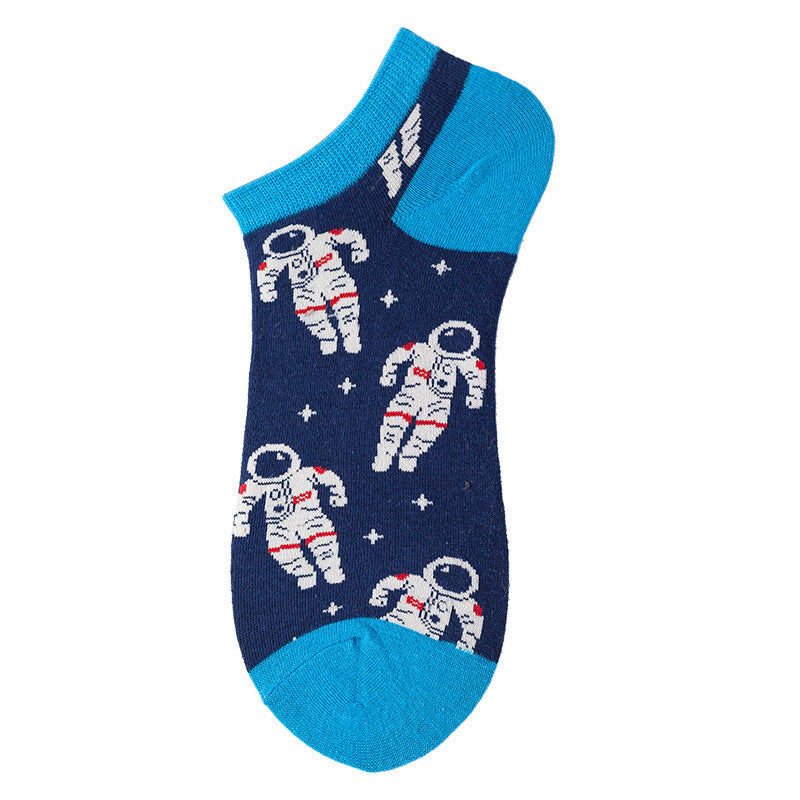 Women's Shallow Mouth Oil Painting Avocado Socks