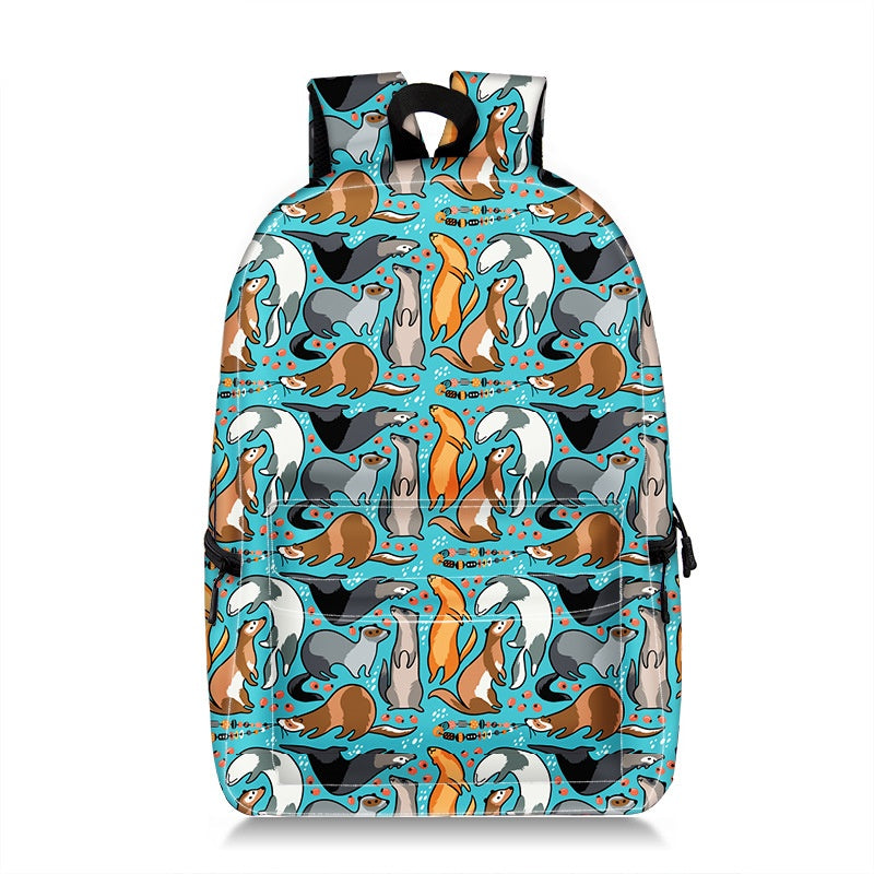 Cartoon Animal Printing Large Capacity Student Schoolbag Printing Backpack