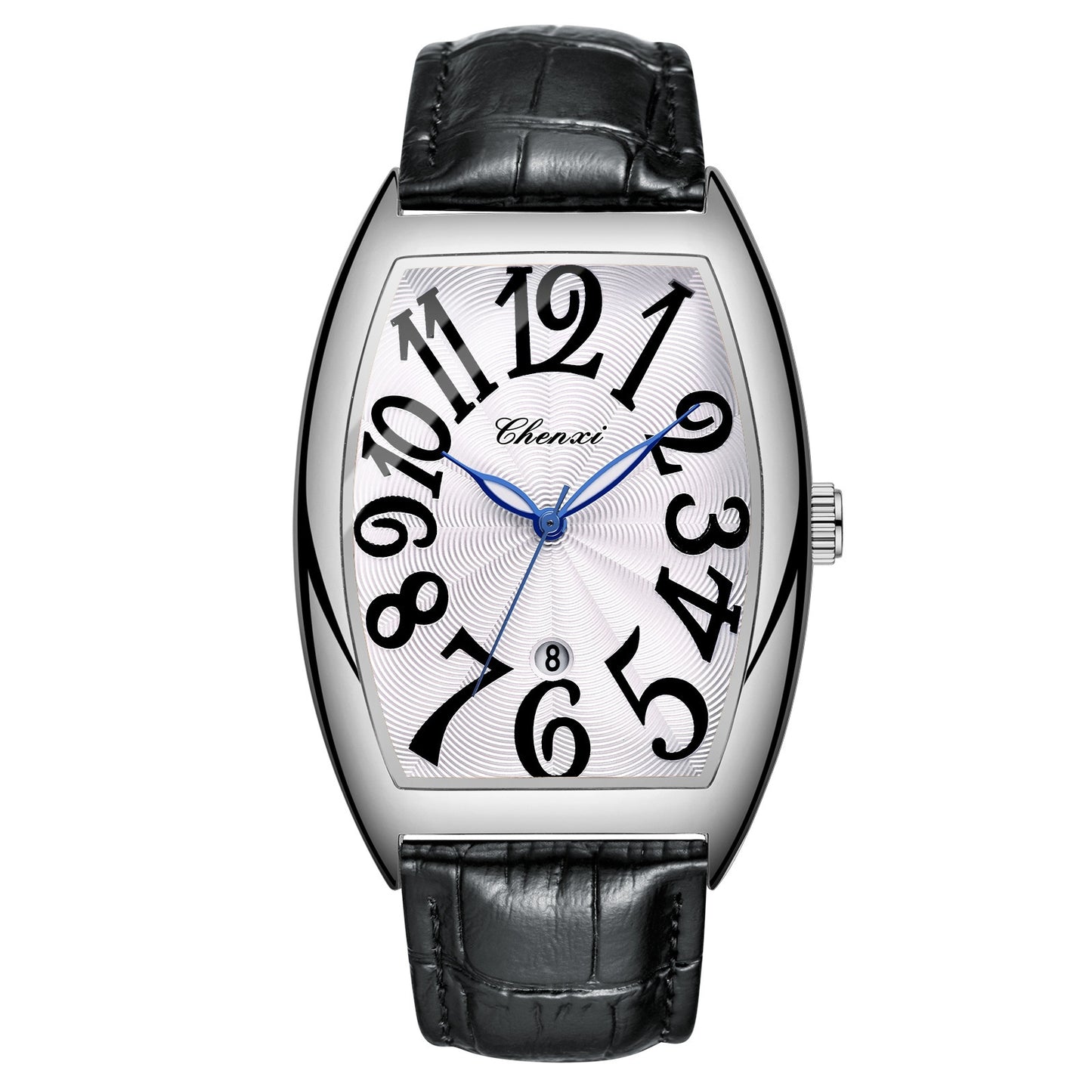 Mens Digital Watch Calendar Casual Leather Belt