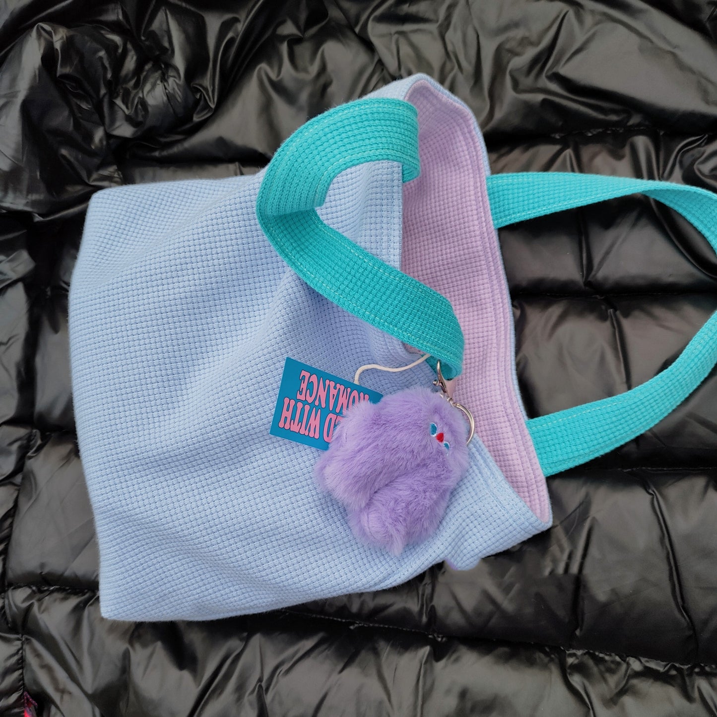 Cute Blue Contrast Tote Bag