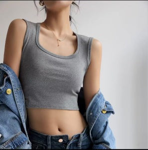 Pure Cotton Camisole Women's Inner Wide Shoulder Bottoming Top