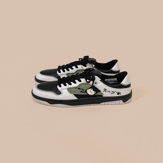 Color-blocking Flat Sports Casual Low-top Board Shoes