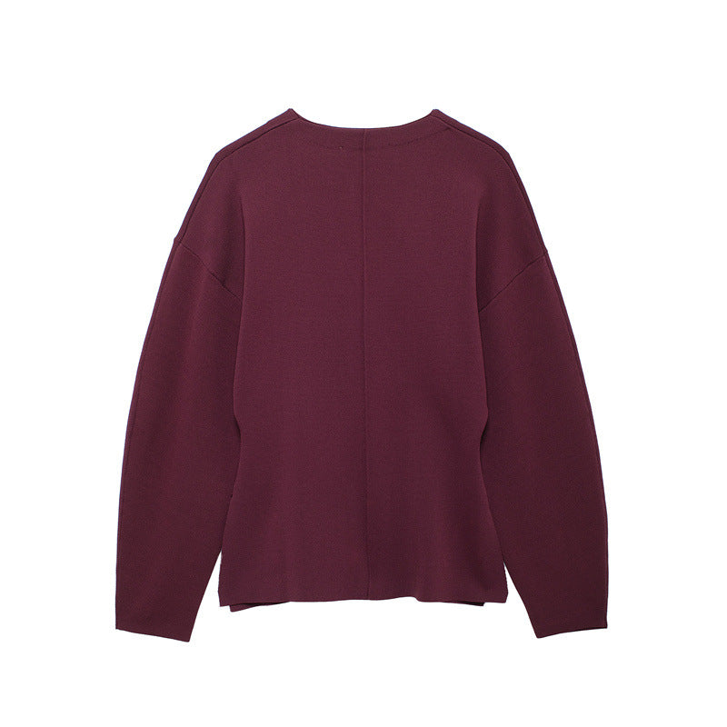 European And American Style Women's Temperament V-neck Long Sleeve Shirt A- Line Skirt Outfit