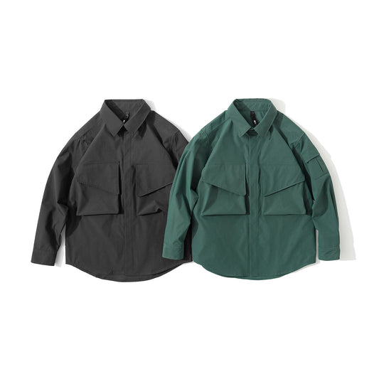 Fashion Pocket Casual Loose Men's Shirt