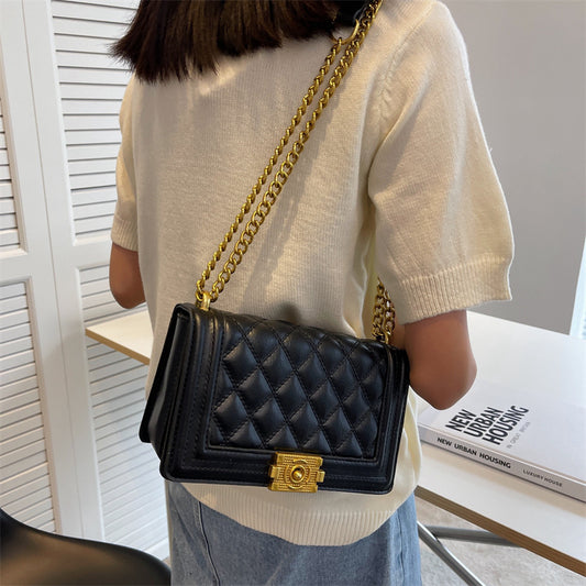 New Tide Hundreds Of Cross-body Rhombus Chain Fashion Shoulder Small Square Bag
