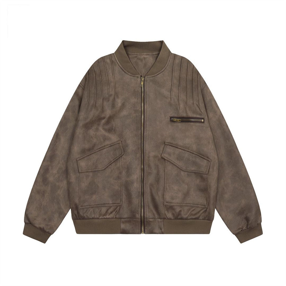 American Retro Workwear Baseball Uniform Jacket Men