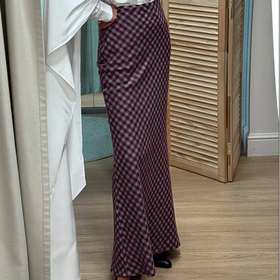 Spring Elegant Drapey Slimming High-Waisted Midi Bodycon Skirt For Women