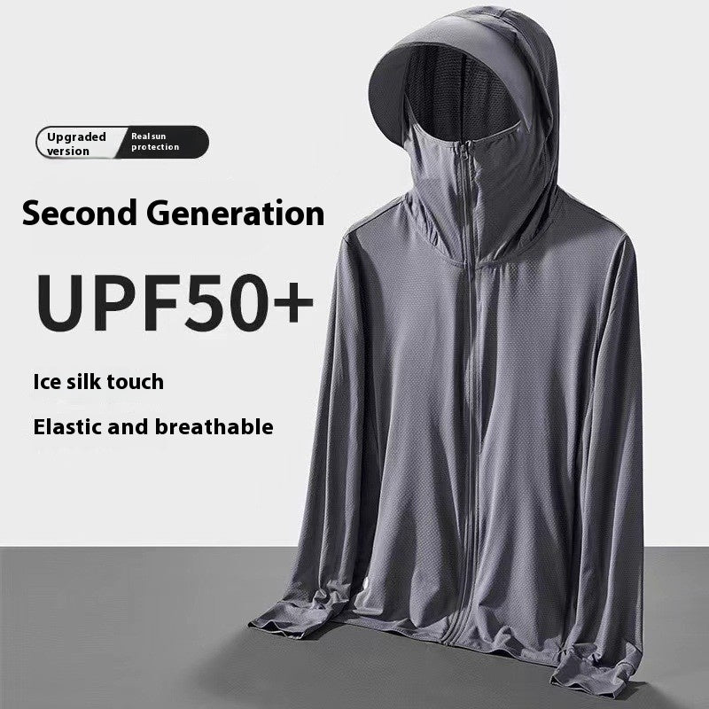 Ice Silk Sun Protection Clothing Men's UV Protection Fishing Jacket