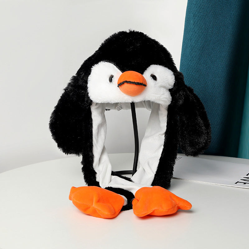 Warm Plush Moving Ear Hat