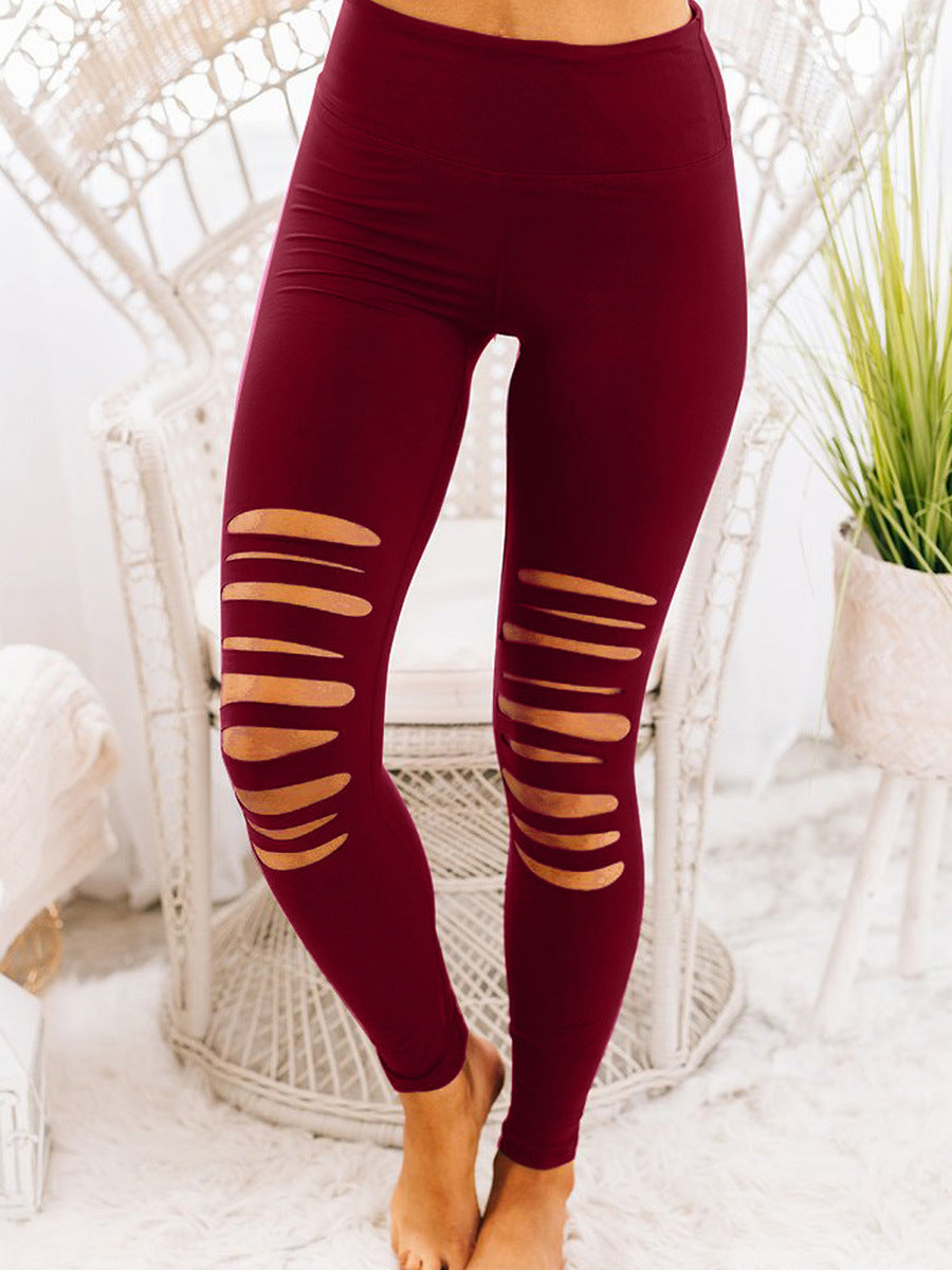 Women's Solid Color Casual Yoga Pants