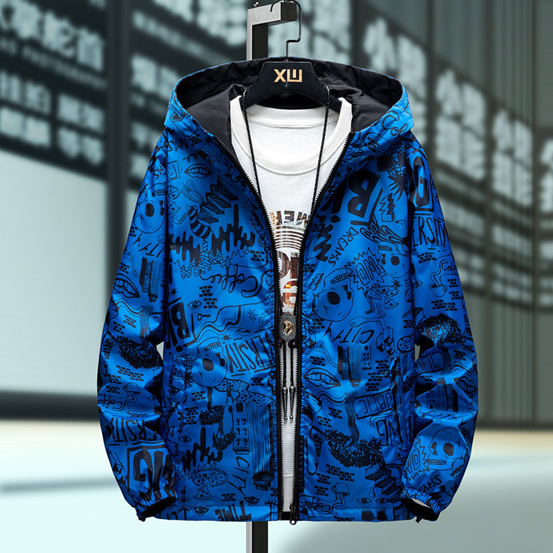 Men's Fashion Casual Loose Reversible Jacket