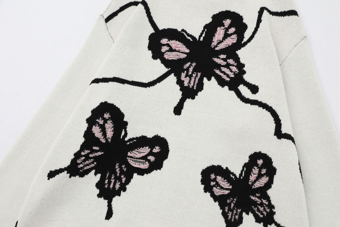 Loose Sweet Cute Jacquard Round Neck Knitted Sweater