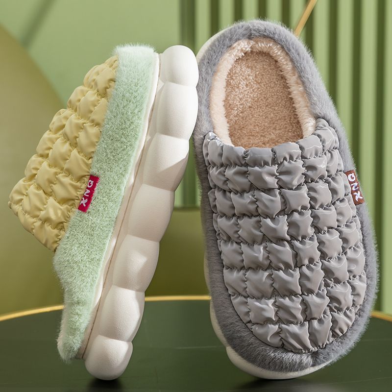 Student Dormitory Men's Thick Sole Fleece Bread Shoes