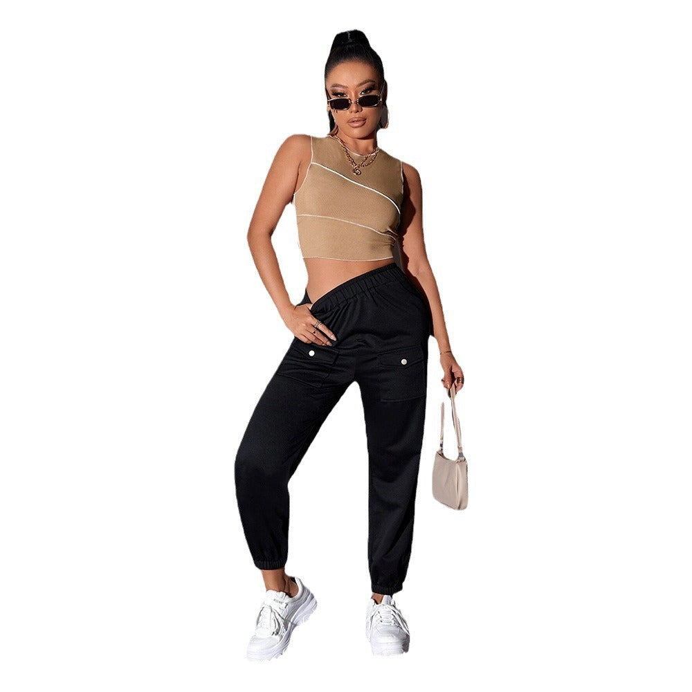 Sleeveless Versatile Slim-fit Vest Export T-shirt