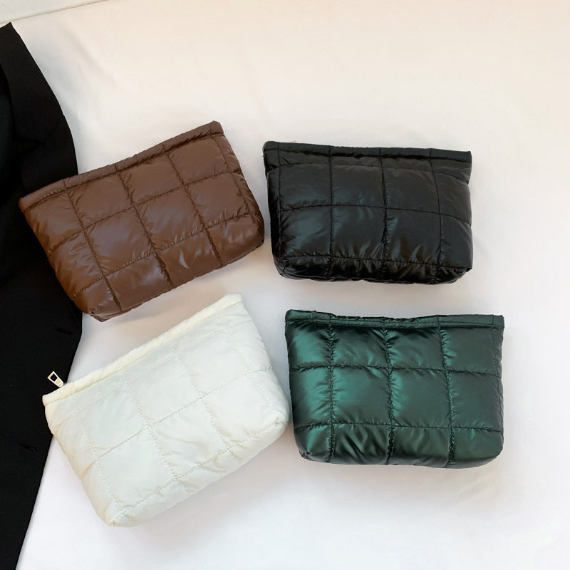 Simple All-match Plaid Embroidery Thread Clutch