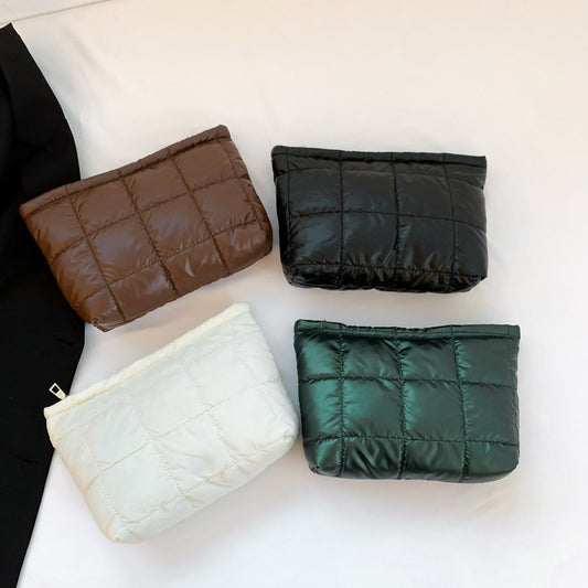 Simple All-match Plaid Embroidery Thread Clutch